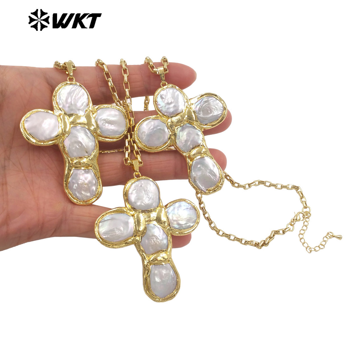 WT-JN349 Newest Design Natural - Pearl Trim Chain ulasan dan harga
