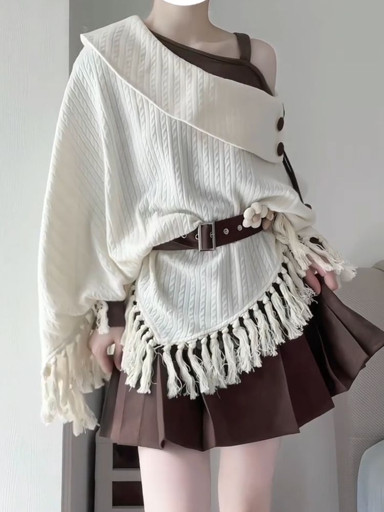 Japanese Vintage Mori Kei 2pcs - Tassel Fringe Trim ulasan dan harga