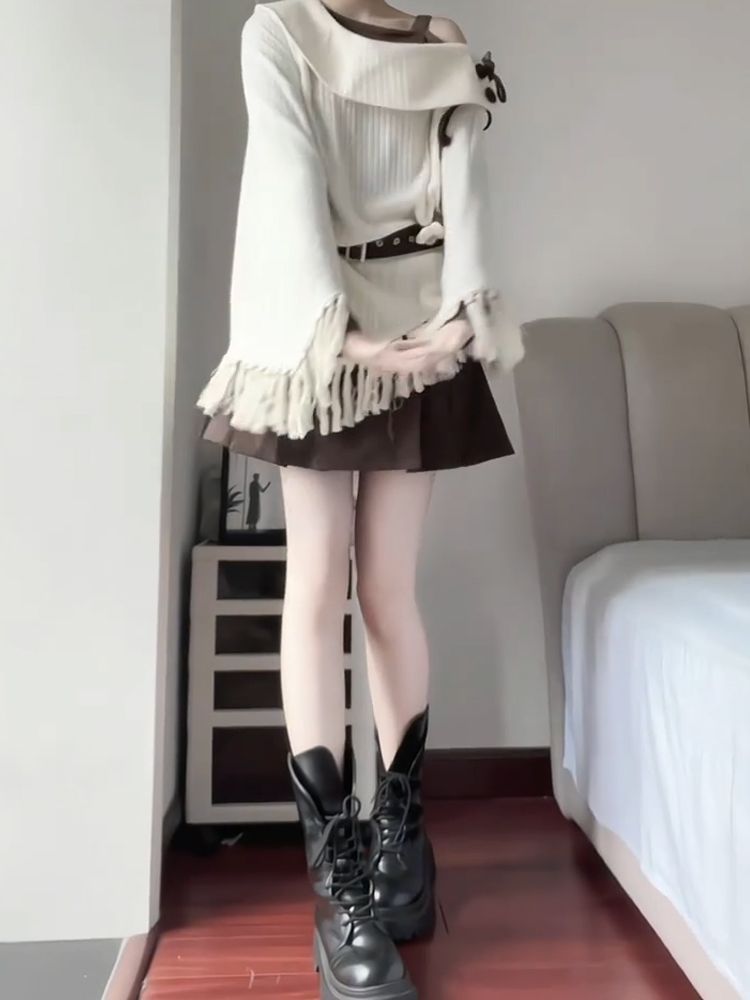 Japanese Vintage Mori Kei 2pcs - Tassel Fringe Trim ulasan dan harga