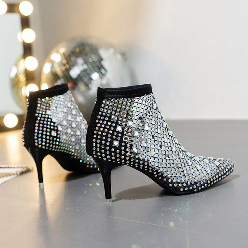 2025 Summer Mesh Sandals Boots - Crystal Mesh Fabric ulasan dan harga