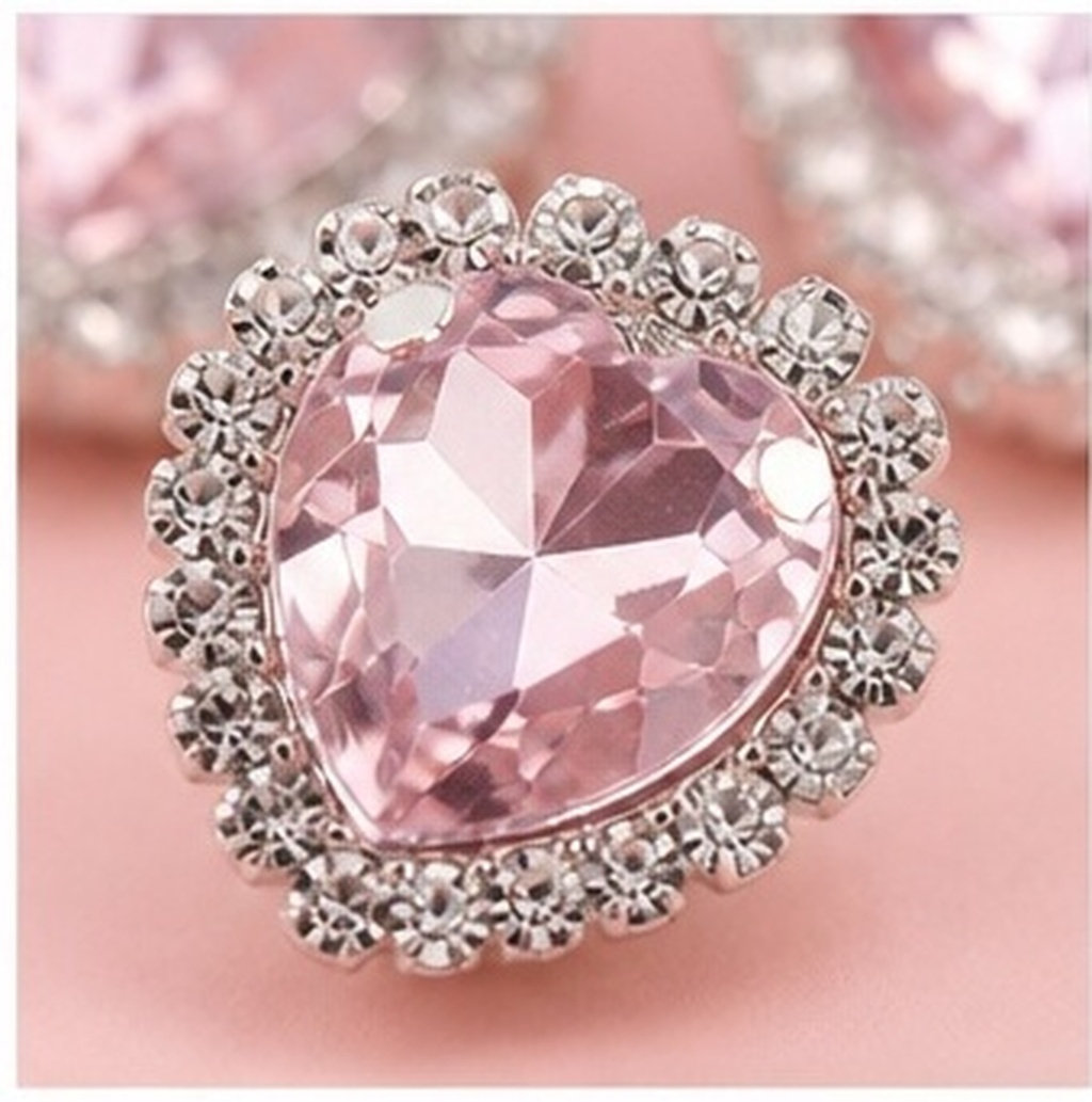 30Pcs Heart Sewing Rhinestone  - Embellishment Glue Craft ulasan dan harga